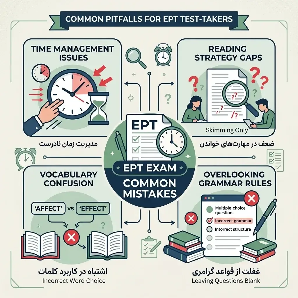اشتباهات رایج داوطلبان آزمون EPT