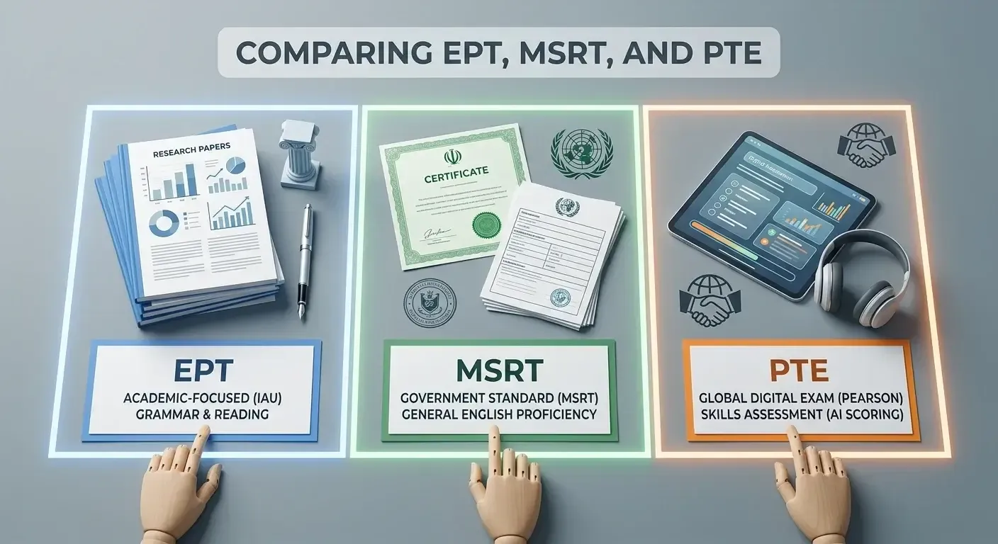تفاوت EPT، MSRT و PTE چیست؟