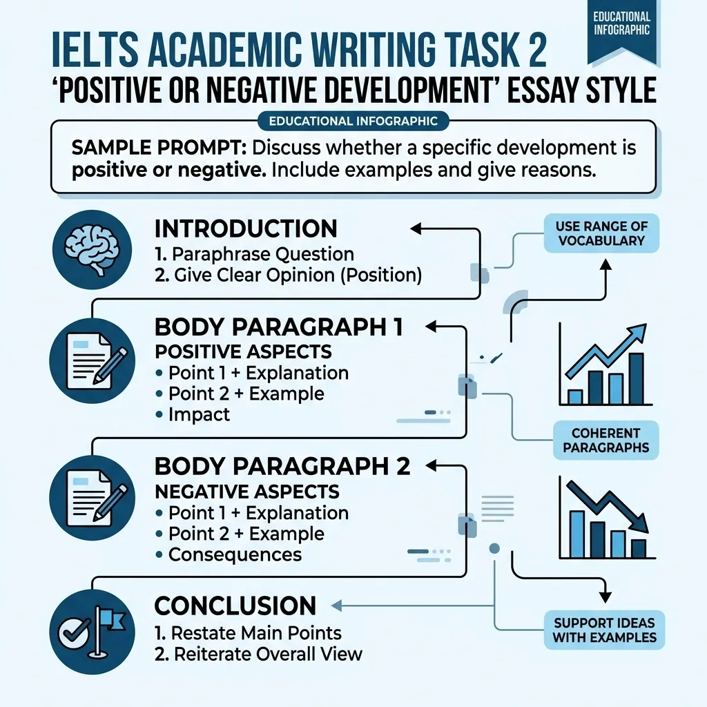 نمونه رایتینگ IELTS Academic Task 2 نوع Positive or Negative Development