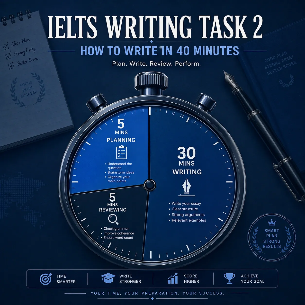 چگونه در ۴۰ دقیقه Writing Task 2 را بنویسیم؟